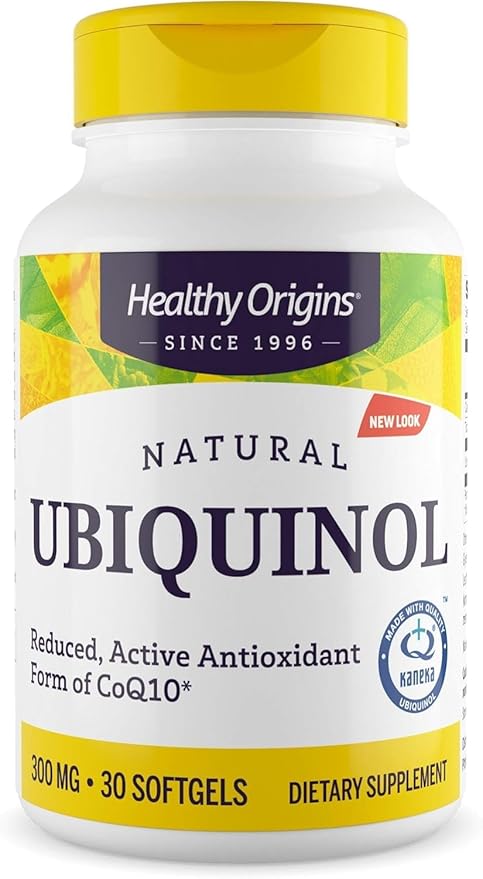 Healthy Origins Ubiquinol (Active Form of CoQ10), 300 mg - Ubiquinol Supplements for Heart Health & Antioxidant Support - Gluten-Free & Non-GMO Supplement - 30 Softgels