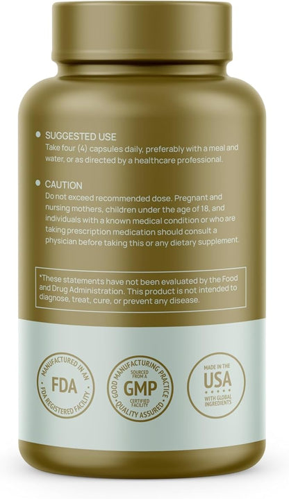 Premium Bee Pollen Daily Dietary Supplement - Includes Propolis & Royal Jelly - 3250mg Non-GMO, 120 Vegetarian Capsules - 30 Day Supply