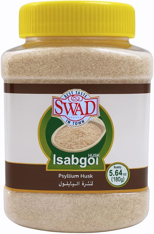 Swad Isabgol - Psyllium Husk 5.6oz, 5.64 Ounce (Pack of 1), Yellow/Brown