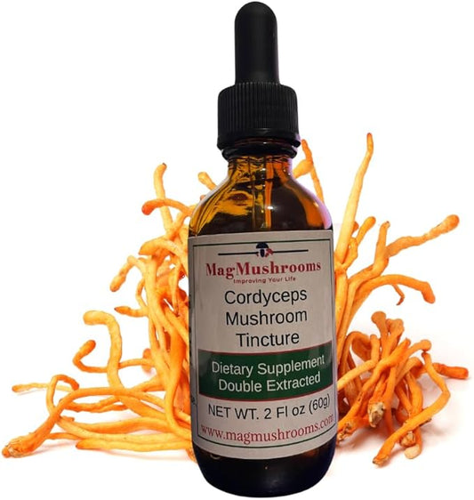 MagMushroom Cordyceps Mushroom Extract Liquid Tincture, Daily Supplement, Double Extracted for Maximum Potency, 2 Fl. oz., 60 Daily doses