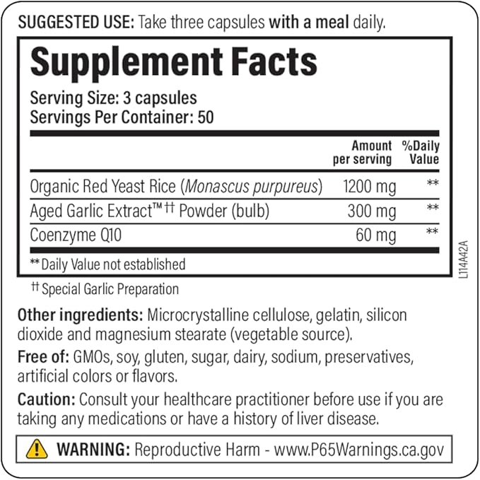 Kyolic Aged Garlic Extract Formula 114, Red Rice Yeast & Coq10, 150 Capsules