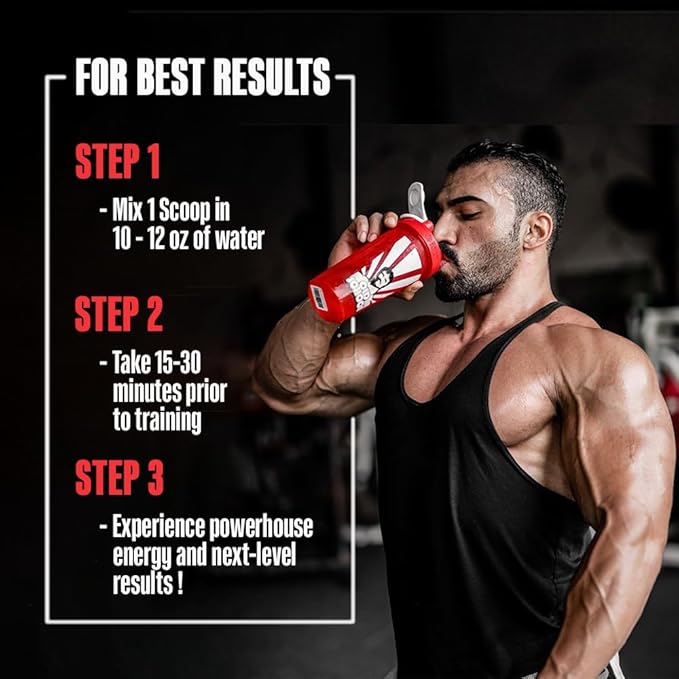 Old School Labs The Ultimate Two-Stage Pre Workout Supplement for Explosive Energy, Endurance, & Focus - Boost Workouts with Natural Ingredients: L-Citrulline Malate, Beta-Alanine, & Caffeine - 270g