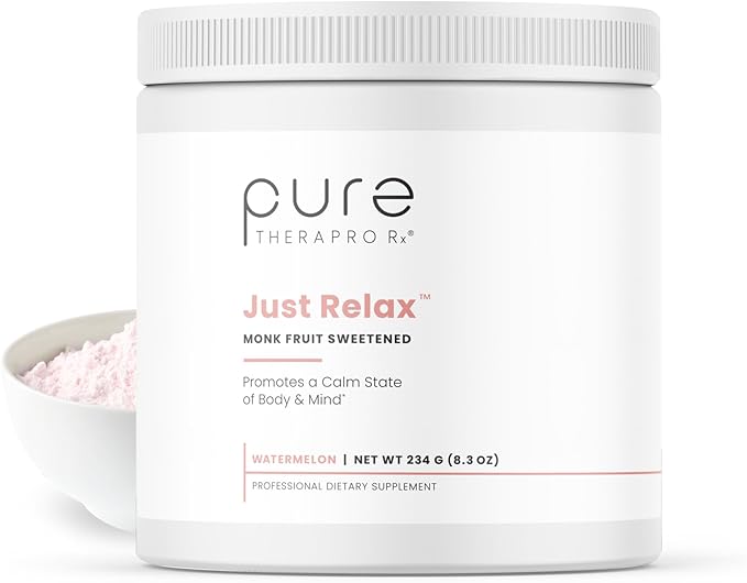 Pure Therapro Rx Just Relax -Watermelon 60 Servings | Supports: Relaxed Mood, Healthy Blood Pressure, Emotional Wellness | Myo-inositol; Di-Magnesium Malate, GABA, Taurine, & L-Theanine