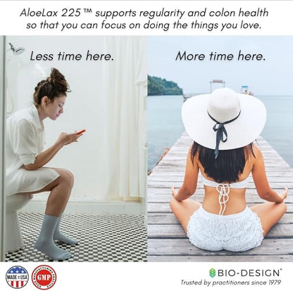 Aloe Lax 225 Relief for Occasional Constipation, with 225mg Natural Aloe ferox, 180 Capsules