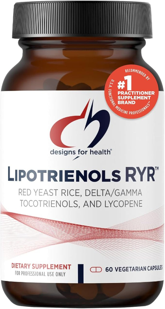 Designs for Health - Lipotrienols RYR, 60 Vegetarian Capsules