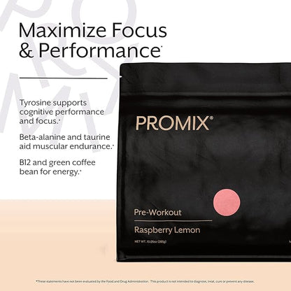 Pre Workout Powder Supplement Natural Energy Focus I Keto Paleo I PROMIX Performance I Men & Women Beta Alanine Taurine Tyrosine Vitamin B12 Weight Fat Loss Blast Drink, Preservative Free, Limeade
