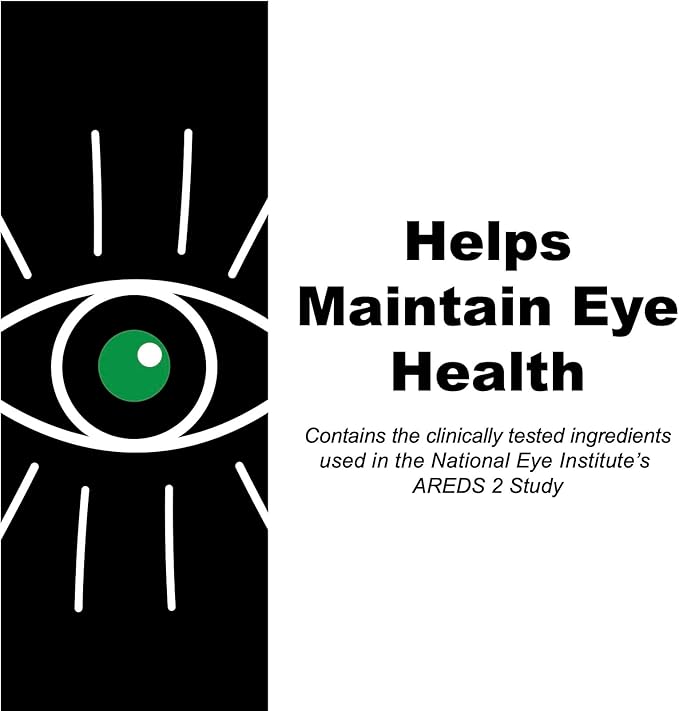 AREDS 2 SoftGels, 500 mg Vitamin C, 400 IU Vitamin E, 10 mg Lutein, 2 mg Zeaxanthin, 80 mg Zinc, 2 mg Copper - Supports Eye Health - 240 Mini SoftGels (Four Month Supply)