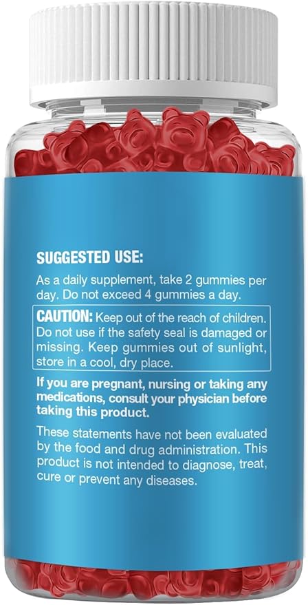 Ashwagandha Gummies for Women & Men - Immune Support & Increased Energy - Ashwagandha Supplements for Men & Women - Natural Strawberry Flavor (120 Count)