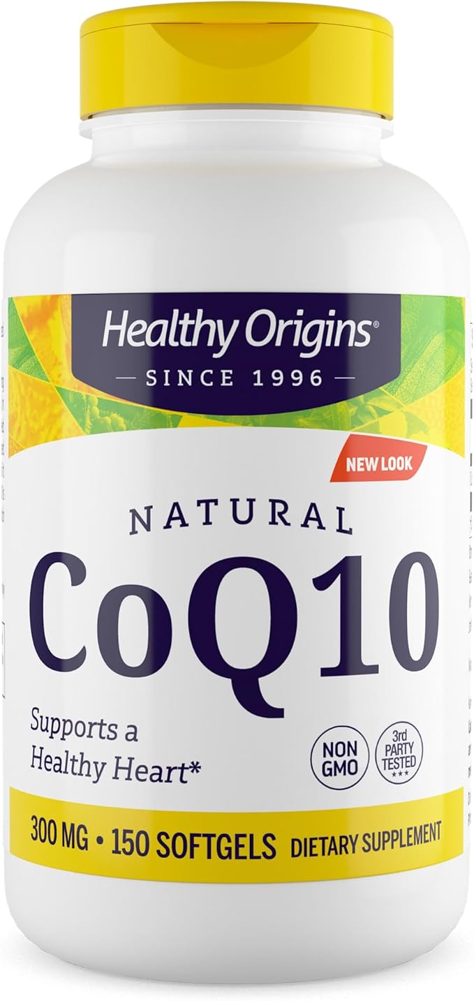 Healthy Origins CoQ10 (Kaneka Q10), 300 mg - Heart Health & Energy Supplement - Gluten-Free & Non-GMO Supplements - 150 Softgels