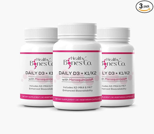Premium D3/K2 - Full Spectrum Vitamin K2 MK7 + MK4 + D3 2000iu + K1, Daily D3 + K1/K2 Supplement, Highly Bioavailable VIT D Supplements and Vitamins for Strong Bones & Immune Support - 3 Pack