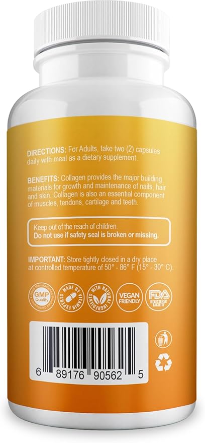 Hydrolyzed Collagen Powder Supplement | Promotes Hair, Nail, Skin, Bone, Joint Health, Gut Health | Hydrolyzed Grass Fed Collagen Peptides |Collagen for Women | 200gr (Capsules)