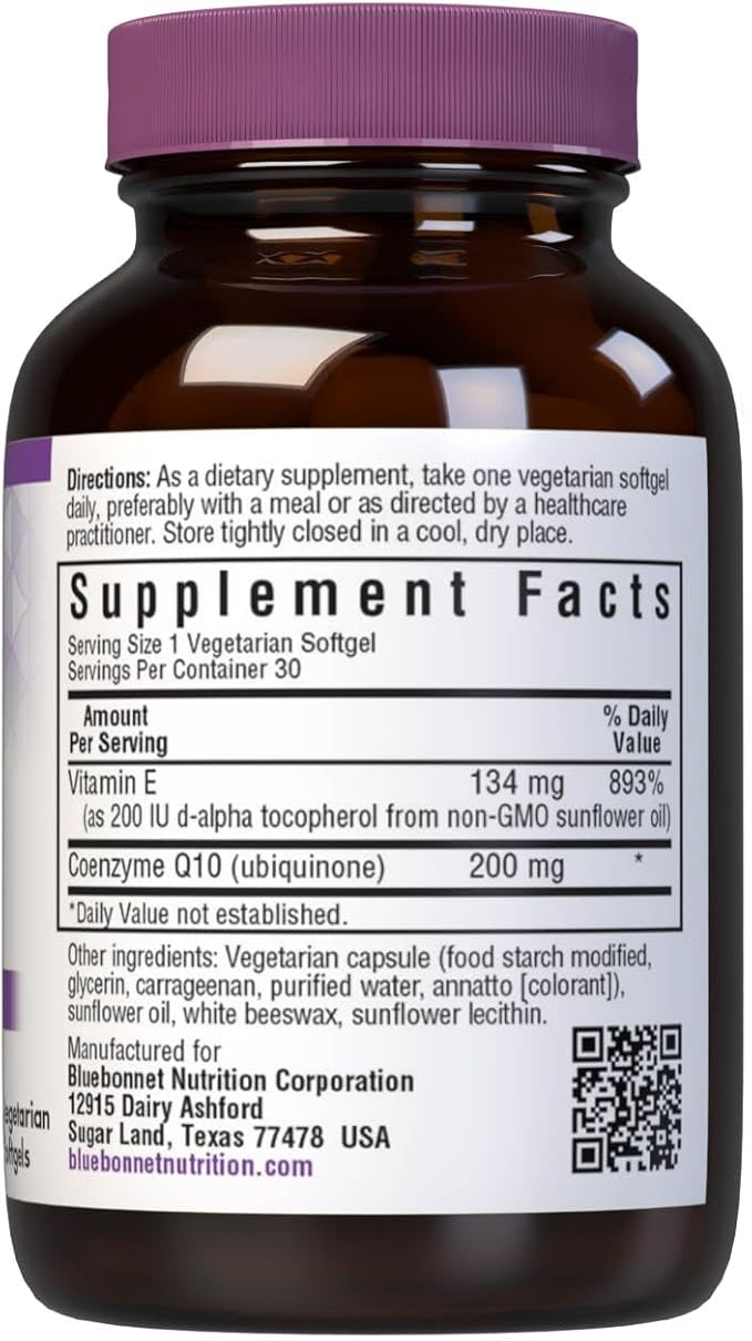 BlueBonnet CoQ-10 Vegetarian Softgels, 200 mg, 30 Count