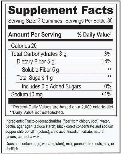 Quality Choice Prebiotic Fiber Gummy Supplement for Digestive Health - Berry Flavored Fiber Gummies, 90 Count Bottle with 30 Days Supply, for Daily Recommended Fiber