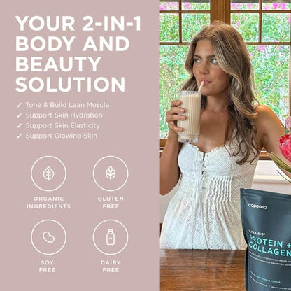 Tropeaka Collagen Protein Powder for Smoothies & Shakes - Creamy Vanilla - Clean Protein & Marine Collagen Peptides for Skin, Hair & Nails, Dairy Free, Gluten Free, Non-GMO, 18oz (17 Servings)