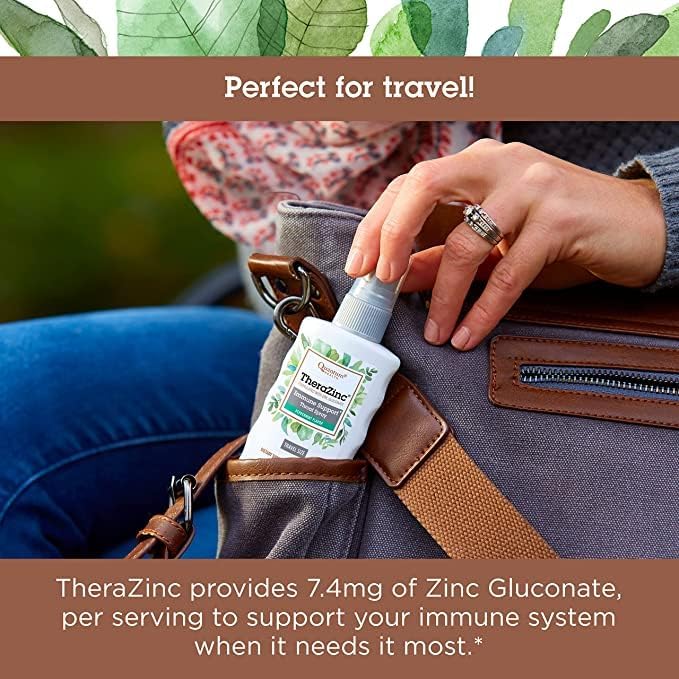Quantum Health TheraZinc Oral Spray, Zinc Immune Support For Adults and Kids, Provides Throat Relief in a Soothing Liquid Zinc Spray, 4 Oz.