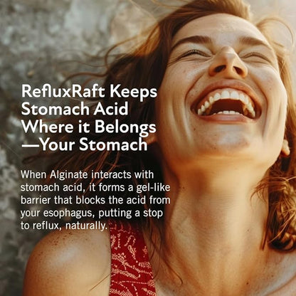 Acid Reflux Therapy with Organic Alginate, Rapid & Long Lasting Gerd, LPR & Digestion Symptom Support, Zero Sugar, Gluten Free, Low Sodium, Berry Burst Flavor, 47 Gel Servings, 8 OZ Bottle