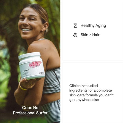 THORNE Collagen Plus - Collagen Peptides Powder with Nicotinamide Riboside and Clinically Studied Ingredients for Skin Texture and Moisture - Healthy Skin, Hair, and Nails* - 17.5 Oz - 30 Servings