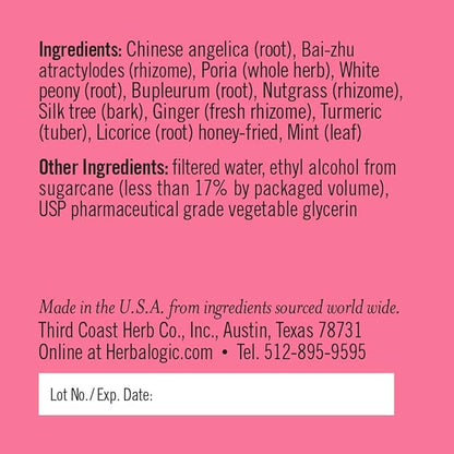 Peacekeeper Liquid Herb Drops - Reduces PMS Related Mood Swings - Based on The Traditional Chinese Formula Xiao Yao San with Added Herbs for Mood Support - Contains Turmeric - 4 Fl. Oz.