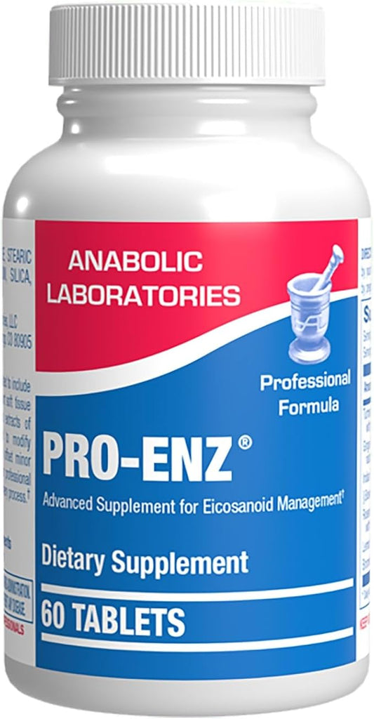 Pro Enz Joint Support Supplement - Clinical Formula Turmeric Boswellia Supplement for Joint & Cartilage Mobility and Comfort Support plus Eicosanoid Management with Proteolytic Enzymes (60 tablets)