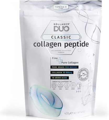 Premium Halal Collagen Protein Powder - Un-Flavored Protein Source Type I & III with 18 Amino Acids, Glycine Boost, for Skin Hair Nails - Collagen Supplement