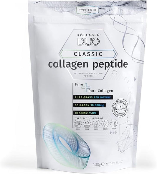 Premium Halal Collagen Protein Powder - Un-Flavored Protein Source Type I & III with 18 Amino Acids, Glycine Boost, for Skin Hair Nails - Collagen Supplement