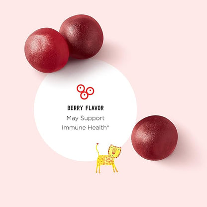 Amazon Brand - Mama Bear Vegan Probiotic, Berry, 60 Gummies, 1 Billion CFU per Gummy (Pack of 2)