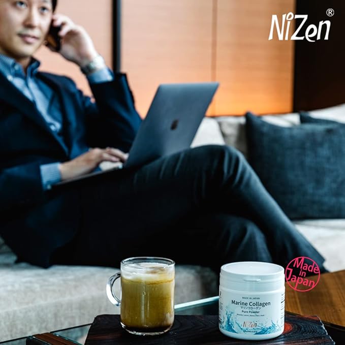 Nizen Marine Collagen Pure Powder, Hydrolyzed Peptides Easy-to-Digest Amino Acids Supplement. Unflavored. Non-Clumping. Made in Japan. 5.29oz