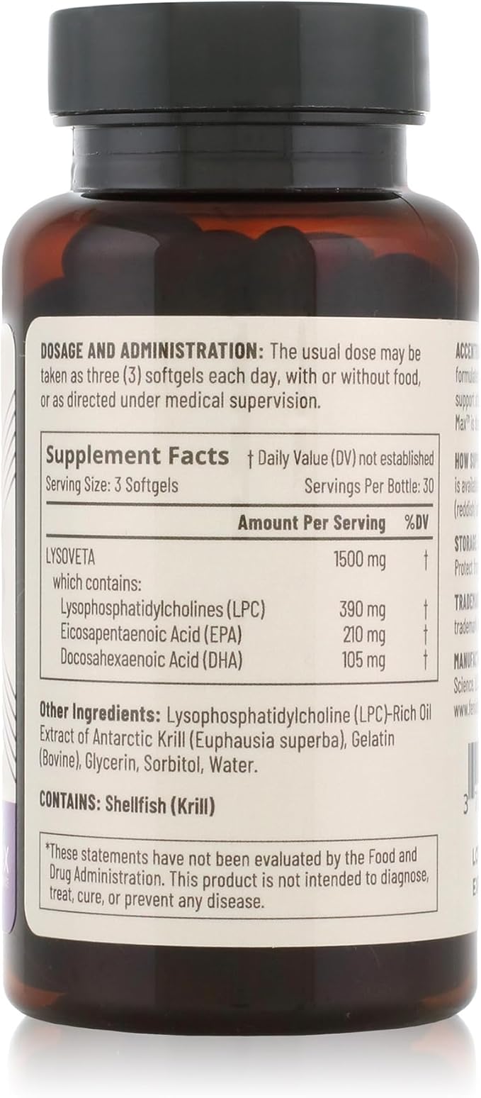 Accentrate Omega MAX w/LYSOVETA LPC | EPA & DHA Supplements for Brain Health | Focus, Memory, & Mood | 6X Better Absorption Than Fish Oil | Omega-3 Fatty Acid Supplements | 90 Softgels (Month)