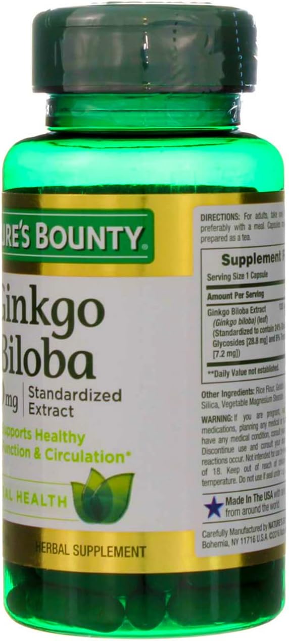 Nature's Bounty Ginkgo Biloba Capsule 120 mg 100 ea