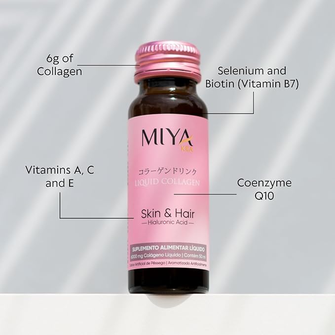 Hydrolyzed Liquid Collagen Drink | 6,000mg Collagen Peptide from Wild Marine Fish from Japan per Bottle | Skin & Hair Benefits | Peach Flavor | Liquid Collagen for Women