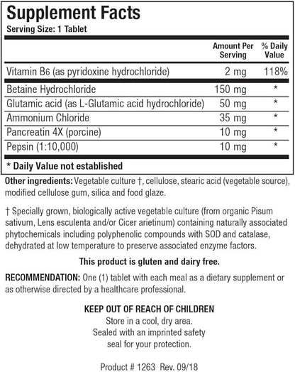 Biotics Research Hydro Zyme™ - Digestive Enzymes (Enzimas Digestivas) For Women & Men - Enzymes for Digestion Supplement Contains Betaine HCL - Supports Healthy Gastric pH & Immune Health-250 Enzyme's