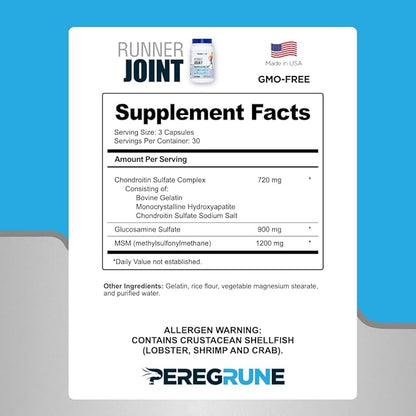 Runner Multivitamin & Joint Support Supplement – Antioxidants, Vitamin B Complex, Probiotics for Health, Energy, Endurance, Recovery - Glucosamine Chondroitin, MSM – GMP Running Supplements