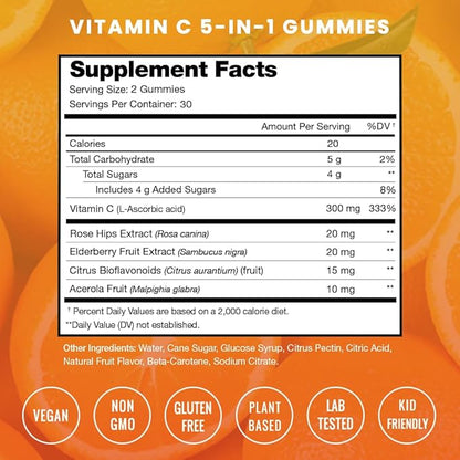NutraChamps (2-Pack) Vitamin C Gummies and Elderberry Gummies Bundle