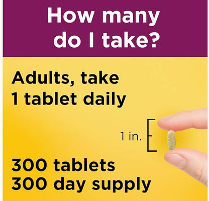 Nature Made Women's Multivitamin Tablets, 300 Count for Daily Nutritional Support