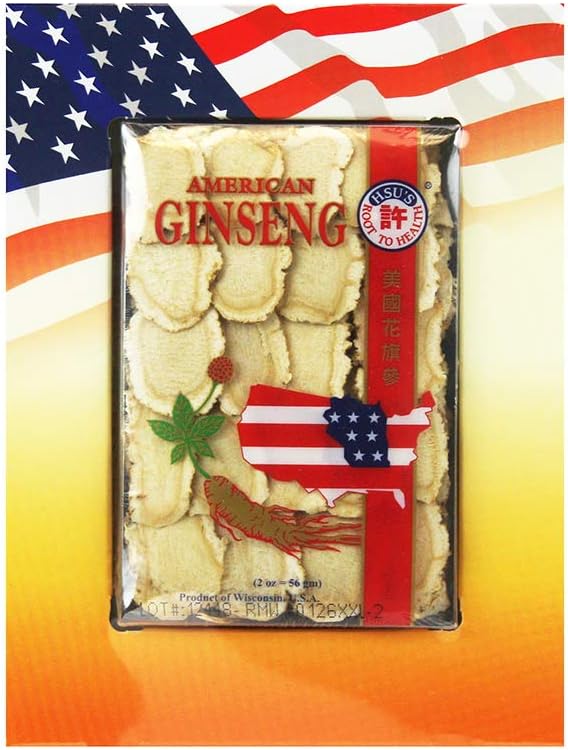 Hsu's Ginseng SKU 0126XXL-2 |Cultivated American Ginseng Sorted Jumbo Slices 2 oz | | 许氏花旗參巨大號規格片2 oz | 2 oz Box, 西洋参, 花旗參