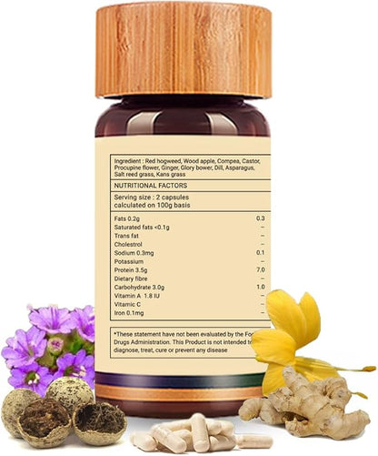 Amesolve Herbal Support for Secondary Amenorrhoea with Punarava and Asparagus Racemose - Helps Regulates The Menstrual Cycle - Non-GMO - 100% Vegan Ayurveda Supplement - 80 Capsules