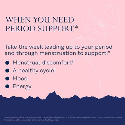 Solaray PMS & Menstrual her life STAGES - PMS Support Supplement for Women with Cramp Bark, Vitex Chasteberry - Made Without Hormones - 60-Day Guarantee - Vegan, Lab Verified - 24 Servings, 24 VegCaps