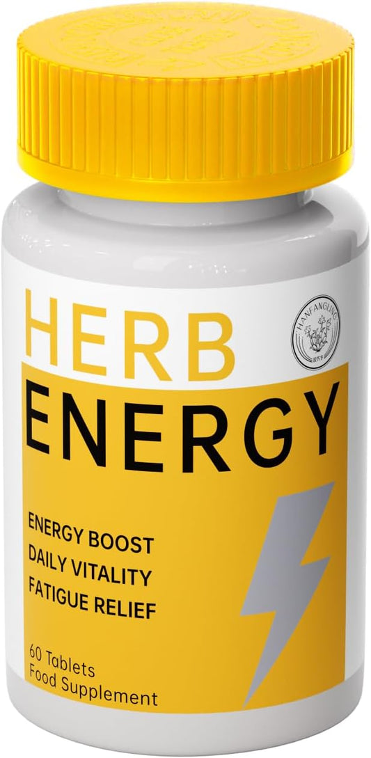 Natural Energy Supplement 800mg - 60 Heart-Shaped Tablets | Ginseng, Maca, Astragalus for Fatigue Relief & Immunity Support | Vegan, Caffeine-Free, Daily Vitality Booster