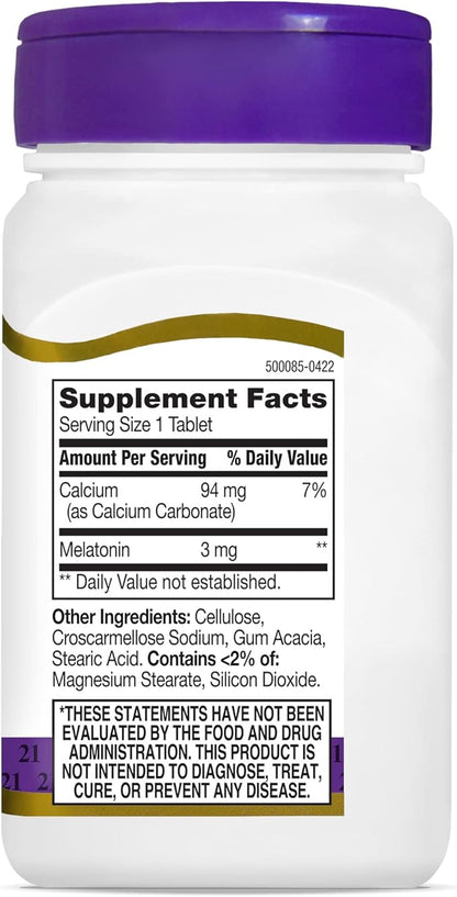 21st Century Melatonin 3 mg Tablets, 90 Count