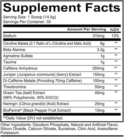 REDCON1 Total War Pre Workout, Strawberry Kiwi - L Citrulline, Malic Acid, Green Tea Leaf Extract for Pump Boosting Pre Workout for Women & Men - 3.2g Beta Alanine to Reduce Exhaustion (30 Servings)