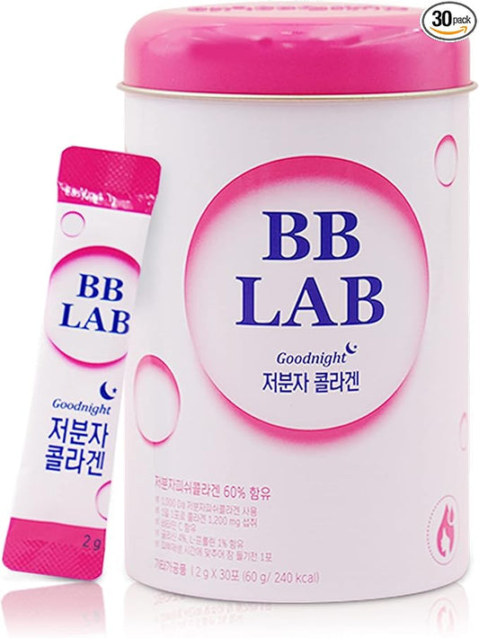 SOUND OF SEOUL BB LAB Goodnight Collagen, Low Molecular Collagen, for Skin & Bone Health, Made in Korea, 30 Packets (60g)