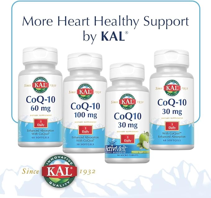 KAL Beyond Red Yeast Rice | Clinical Formula with B Vitamins, Guggul, Artichoke, L-Arginine HCl, 60 Tablets