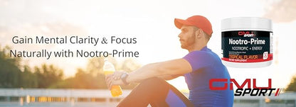 Nootro-Prime Brain Boost - Focus Brain Supplement - Mushroom Supplement Powder with Alpha GPC, Nootropic Brain Supplements for Memory and Focus with Lions Mane, 30 Servings, Strawberry Lemonade