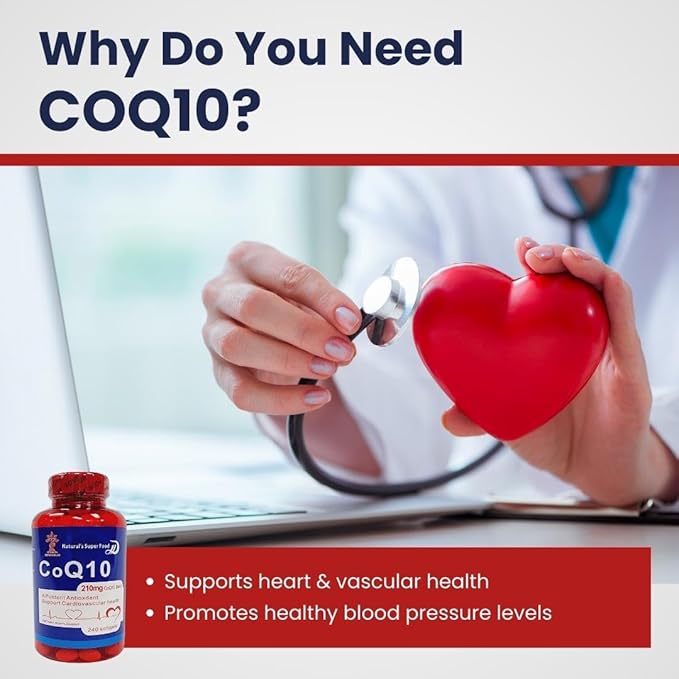 Qunol CoQ10 210mg Softgels, Qunol Ultra CoQ10 210mg, Antioxidant for Heart Health & Energy Production, Coenzyme Q10 Vitamins and Supplements, 120 Days Supply, 240 Count