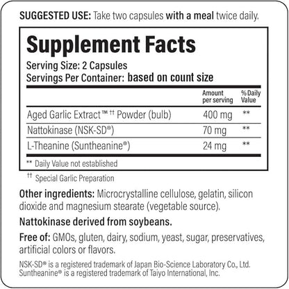 Kyolic Aged Garlic Extract Formula 109, Blood Pressure Health, 160 Capsules