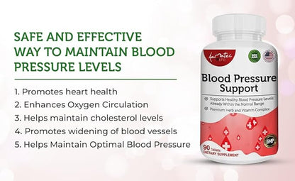 Blood Pressure Support Supplement 90 Capsules