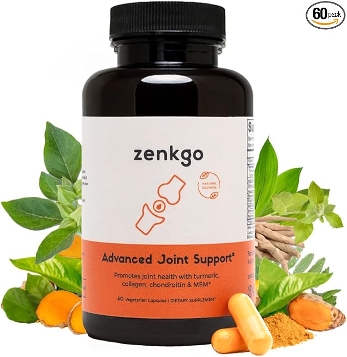 Zenkgo Chondroitin Boswellia MSM Turmeric Hydrolyzed Collagen - Joint Support Supplement, Helps with Joint Mobility & Flexibility (Joint Support Supplement)
