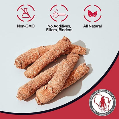 Red Panax Ginseng Slices - 8 oz Pack Korean Panax Ginseng Slices - Non-GMO, Gluten Free Red Ginseng Root Slices - Use This Herbal Supplement in Soup, Tea, Congee