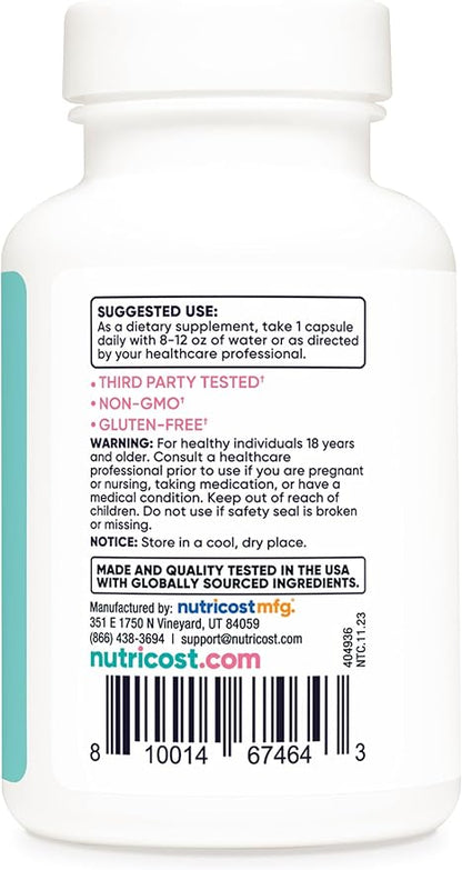 Nutricost Biotin for Women 10,000mcg 120 Capsules - with Folate & Collagen, Gluten Free & Non-GMO