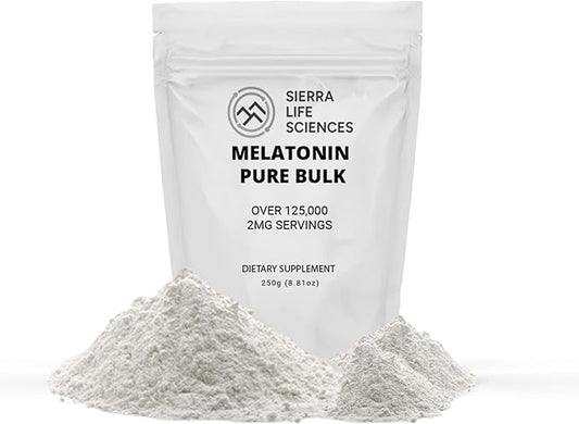 Melatonin | Natural Sleep Aid Bulk Powder | Custom Dose 2mg - 5mg Replace Capsules (250g - 125,000 Doses)